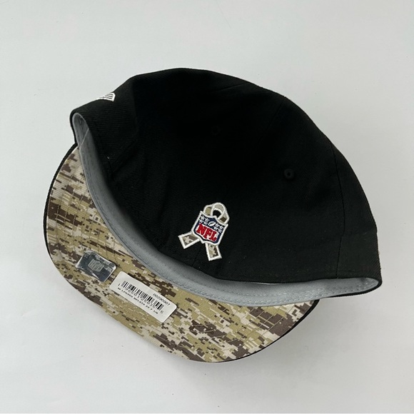 New Era NFL KC Chiefs Hat Black 7 1/8 NEW - Picture 3 of 4